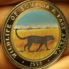Proof Somalia 1998 25 Shillings~Multicolored Leopard~Fantastic~Free Shipping