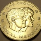 Rare Gem Unc Turks & Caicos Islands 1986 Crown~Prince Andrews Marriage~Free Ship