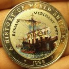 Proof Somalia 1998 25 Shillings~Roman Merchant Ship~Multicolored~Free Shipping
