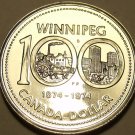 Proof Canada 1974 Winnipeg Dollar~100 Year Anniversary~Excellent~Free Shipping