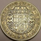 Huge Silver New Zealand 1933 Half Crown~King George V~1st Year Ever~Free Ship Huge Silver New Zealand 1933 Half Crown~King George V~1st Year Ever~Free Ship