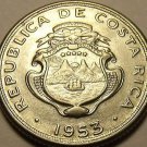 Unc Costa Rica 1953 10 Centesimos~Stainless Steel~1st Year Ever Minted~Free Shi* Unc Costa Rica 1953 10 Centesimos~Stainless Steel~1st Year Ever Minted~Free Shi*