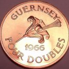 Rare Proof Guernsey 1966 4 Doubles~Only 10,000 Ever Minted~~Free Shipping Rare Proof Guernsey 1966 4 Doubles~Only 10,000 Ever Minted~~Free Shipping