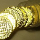 Proof Roll (20) Great Britain 1970 3 Pence Coins~Crowned Portcullis~Last Year~FS