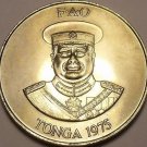 Rare Gem Unc Tonga 1975 F.A.O. PA'Anga~Only 13,000 Minted~100 Palm trees~Free Sh