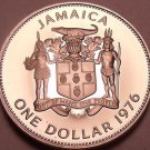 Rare Proof Jamaica 1976 Dollar~24,000 Minted~Prime Minister~Free Shiping