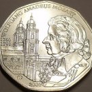 Gem Unc Silver Austria 2006 5 Euro~Mozart & The Salzburg Cathedral~Free Ship