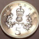 Scarce Proof Great Britain 1972 5 Pence~150,000 Minted~See Our Proof Coins~Fr/Sh