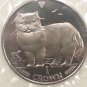 Large Gem Unc Isle Of Man 1989 Crown~Persian Cat~Fantastic~Free Shipping