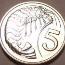 Rare Proof Cayman Islands 1973 5 Cents~Pink Spotted Shrimp~9,988 Minted~Free Shi