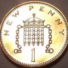 Scarce Proof Great Britain 1978 Penny~88,000 Minted~Crowned Portcullis~Free Ship