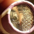Gem Unc Original Roll (40) Bahamas 2015 5 Cents~Pineapple Coins~Free Shipping Gem Unc Original Roll (40) Bahamas 2015 5 Cents~Pineapple Coins~Free Shipping