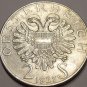 Unc Silver Austria 1937 2 Schilling~Saint Charles Church~500k Minted~Free Ship