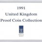 1991 Great Britain 7 Coin 2 Page C.O.A. Document Set~Free Shipping