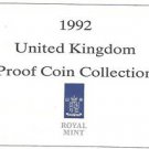 1992 Great Britain 9 Coin 2 Page C.O.A. Document Set~Free Shipping