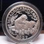 Fantasy Silver-Plated Proof Russia 2001 Rouble~Beavers~~Free Shipping