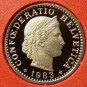Rare Proof Switzerland 1983 10 Rappen~Only 11,000 Minted~Free Shipping