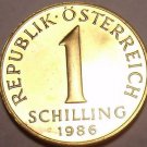 Rare Proof Austria 1986 1 Schilling~Only 42,000 Minted~Excellent~Free Shipping