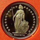 Rare Proof Switzerland 1983 Franc~Only 11,000 Minted~Helvetia~Free Shipping