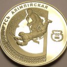 Rare Proof Belarus 1997 Rouble~Only 5,000 Minted~Olympic Hockey~Free Shipping