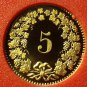 Rare Proof Switzerland 1983 5 Rappen~Only 11,000 Minted~Free Shipping