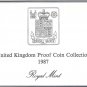 1987 Great Britain 7 Coin 2 Page C.O.A. Document Set~Free Shipping