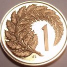 Proof New Zealand 1968 Cent~Silver Fern Leaf~Only 40,000 Minted~Free Shipping