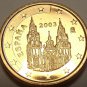 Gem Unc Spain 2003 1 Euro Cent~Cathedral of Santiago de Compostela~Free Shipping