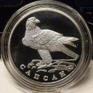 Fantasy Silver-Plated Proof Russia 1996 Rouble~Peregrine Falcon~Free Shipping
