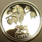 Rare Silver Proof Belize 1979 25 Cents~2,245 Minted~Blue-Crowned Mut-Mut~Free Sh