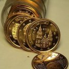 Gem Unc Roll (40) Spain 2003 1 Euro Cents~Cathedral of Santiago de Compostela~FS