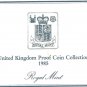 1985 Great Britain 7 Coin 2 Page C.O.A. Document Set~Free Shipping