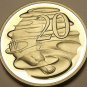 Cameo Proof Australia 1989 20 Cents~Only 67,000 Minted~Duckbill Platypus~Fr/Ship