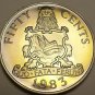 Rare Proof Bermuda 1983 50 Cents~Bermuda Coat Of Arms~6,474 Minted~Free Shipping