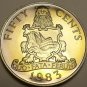 Rare Proof Bermuda 1983 50 Cents~Bermuda Coat Of Arms~6,474 Minted~Free Shipping