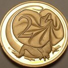 Rare Proof Australia 1975 2 Cents~23,000 Minted~Frilled Neck Lizard~Free Ship