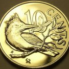 Rare Unc British Virgin Islands 1975-U 10 Cents~Kingfisher~Only 2,351 Minted~F/S