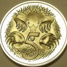Rare Proof Australia 1975 5 Cents~Echidna~23,000 Minted~Free Shipping Rare Proof Australia 1975 5 Cents~Echidna~23,000 Minted~Free Shipping