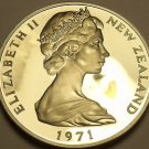 Rare Proof New Zealand 1971 10 Cents~Only 5,000 Minted~Maori Mask~Free Shipping