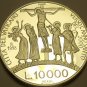 Rare Silver Proof Vatican 1998 10,000 Lire~Jesus On The Cross~30,000 Minted~