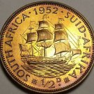 Extremely Rare Proof South Africa 1952 Half Penny~1,550 Minted~Dromedaris~Fr/Shi