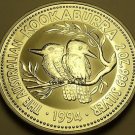 Gem Unc Silver Australia 1994 2 Dollars~Kookaburra~Free Shipping
