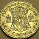 Gem Unc Large Silver Great Britain 1943 Half Crown~Fantastic~Free Shipping Gem Unc Large Silver Great Britain 1943 Half Crown~Fantastic~Free Shipping