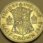 Gem Unc Large Silver Great Britain 1943 Half Crown~Fantastic~Free Shipping