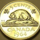 Proof Canada 1964 Beaver Nickel~Collect The Best~Free Shipping