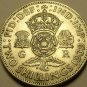 Silver Great Britain 1939 2 Shillings~Crowned Tudor Rose~Shamrock~Free Shipping