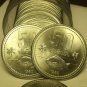Gem Unc Roll (20 Coins) Laos 1980 50 Att Coins~Fish With Palm Trees~Free Ship