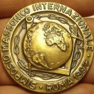 Huge 51.2mm Solid Bronze Grand Orient Rome Italy Masonic Medallion~Fantastic~F/S