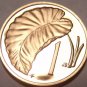 Rare Proof Cook Islands 1975 Cent~Only 21,000 Minted~Taro Leaf~Free Shipping