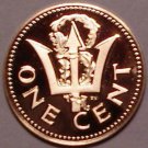 Rare Proof Barbados 1976 Cent~10th Anniversry Of Independence~12,000 Minted~Fr/S